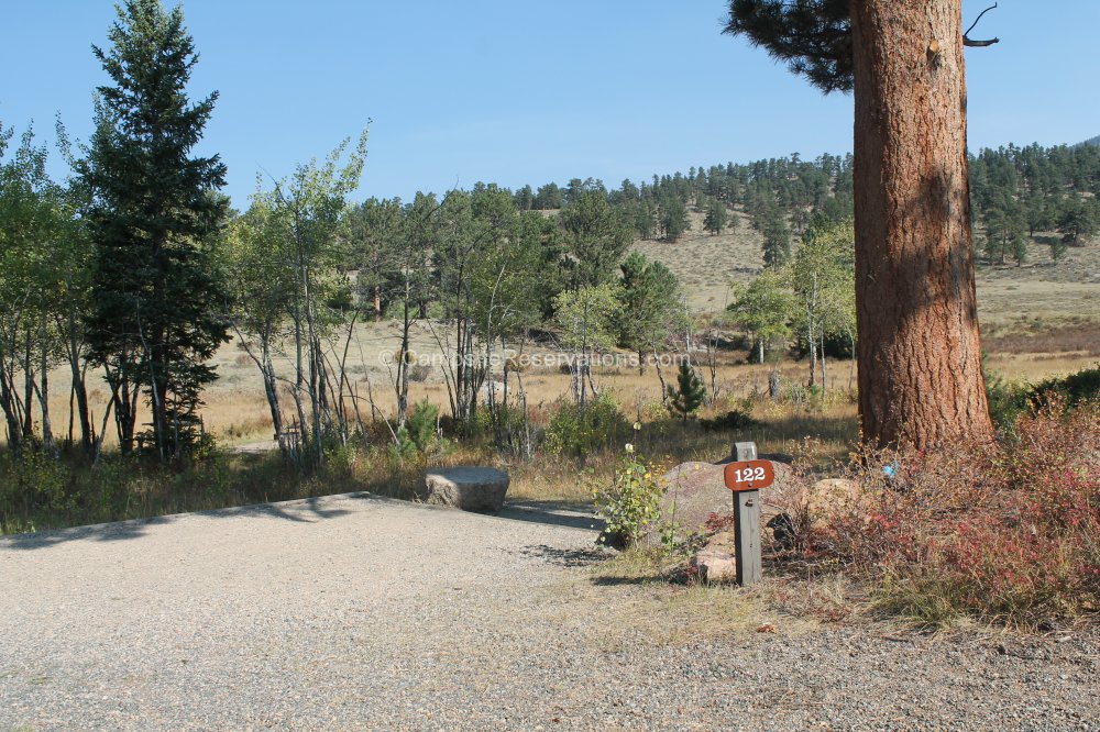 Campsite 122 in Moraine Park Campground at Rocky Mountain National Park